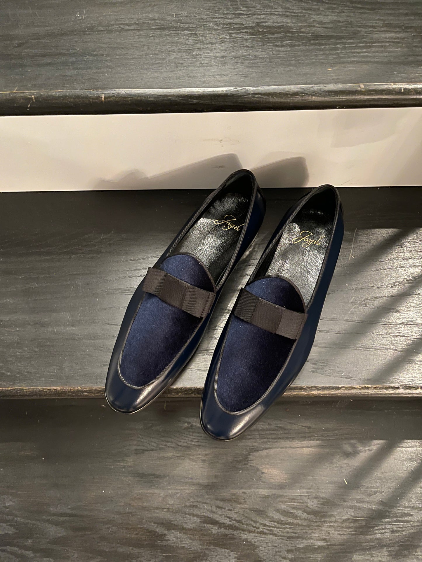 NAVY BLUE TUXEDO MAYFAIR LOAFERS