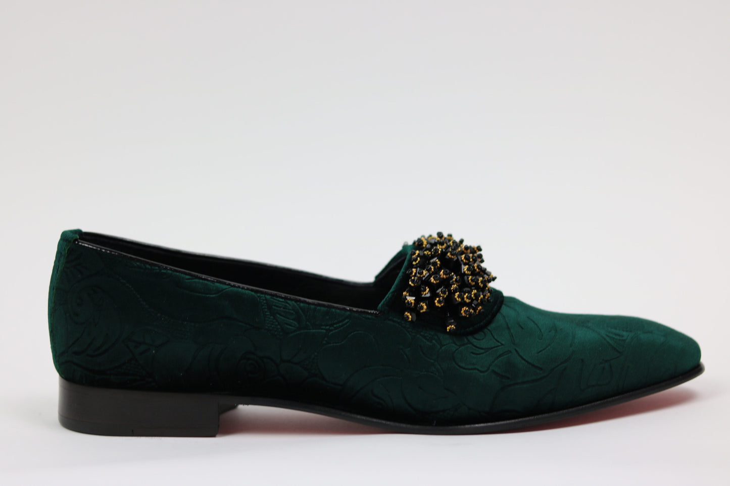 LUXURY GREEN VELVET BRIEGO SLIP-ON