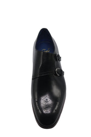 BECLASSY BLACK DOUBLE MONK STRAP SHOE BY JOSEPHS
