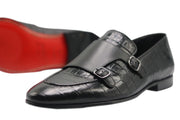 Gentleman's Crocodile Double Monk Strap