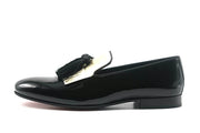 Black Patent Gold Vamp Tassels by Josephs Shoes