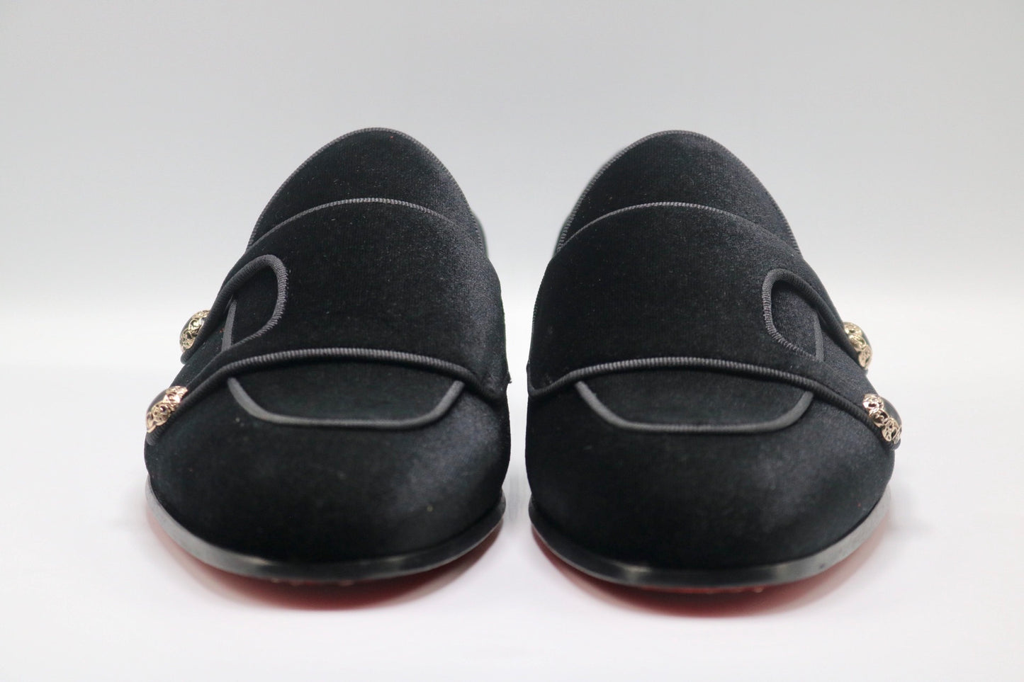 LUXURY BLACK VELVET PENNY LOAFERS