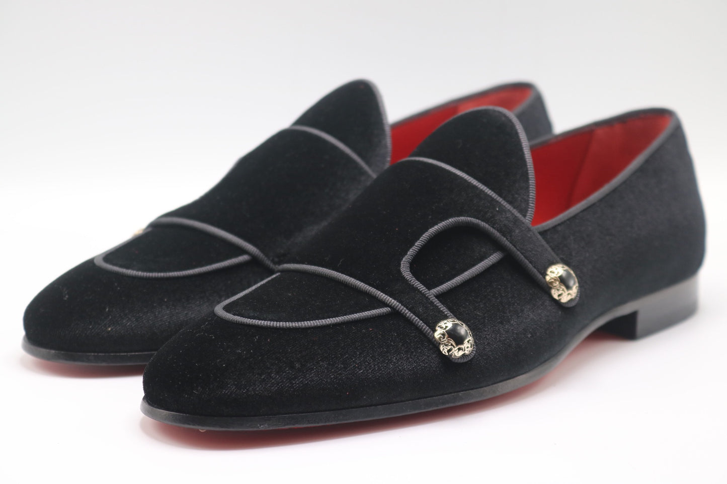 LUXURY BLACK VELVET PENNY LOAFERS