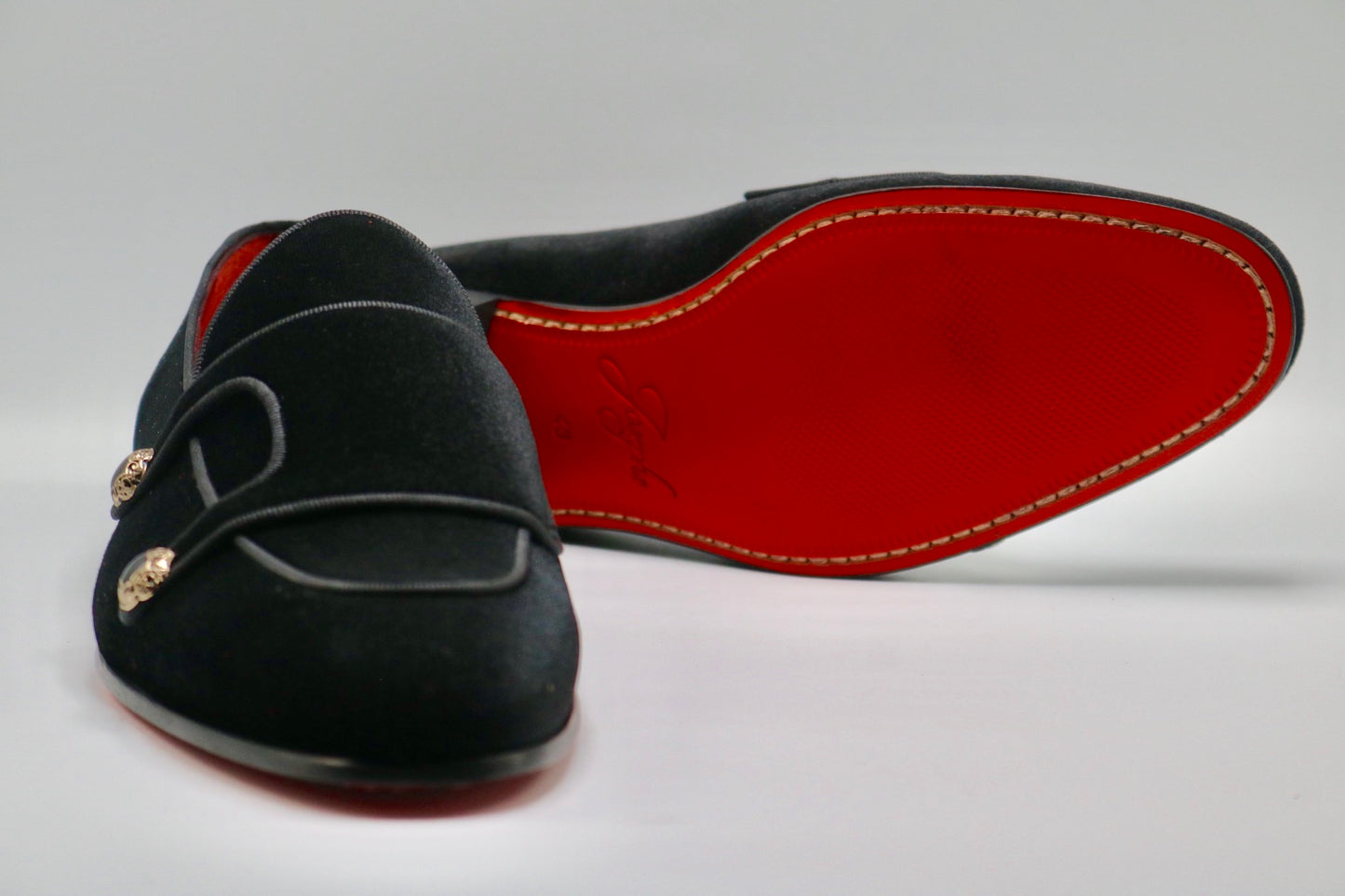 LUXURY BLACK VELVET PENNY LOAFERS