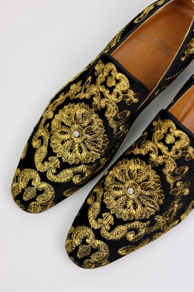 BULLION WIRE CUSTOM SLIPPERS BY JOSEPHS