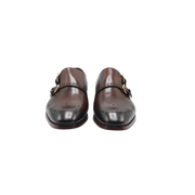 BECLASSY BROWN DOUBLE MONK STRAP SHOE BY JOSEPHS